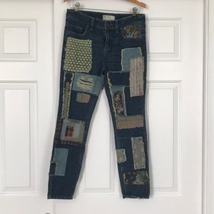 Vintage Free People Patchwork Jeans